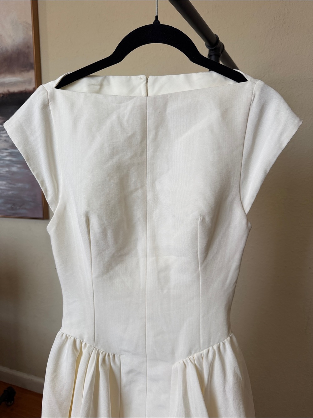 HOUSE OF CB 'Debutante' Ivory Moire Satin Midi Dress NWOT S - Picture 6 of 16